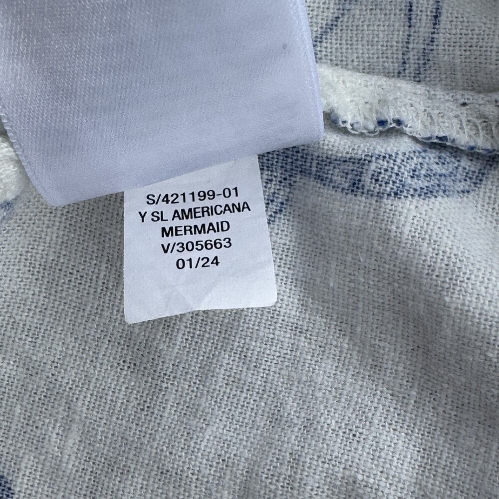 Old Navy Mermaid Textured Bow Tie Dress Toddler Girls 2T Linen Blend Sleeveless - Picture 8 of 8